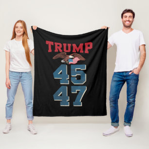 Couverture Polaire Trump patriotique a gagné 45 et 47 Victoire Gagnan