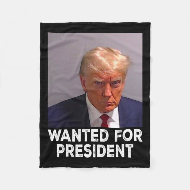 Couverture Polaire Trump Recherché pour le président 2024 (Devant)