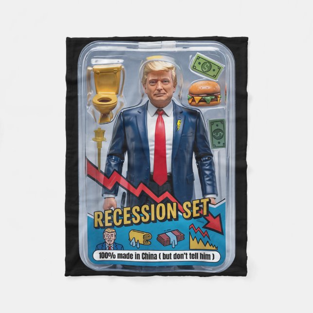 Couverture Polaire Trump Satire Survié Récession Box Set Action Fig (Devant)