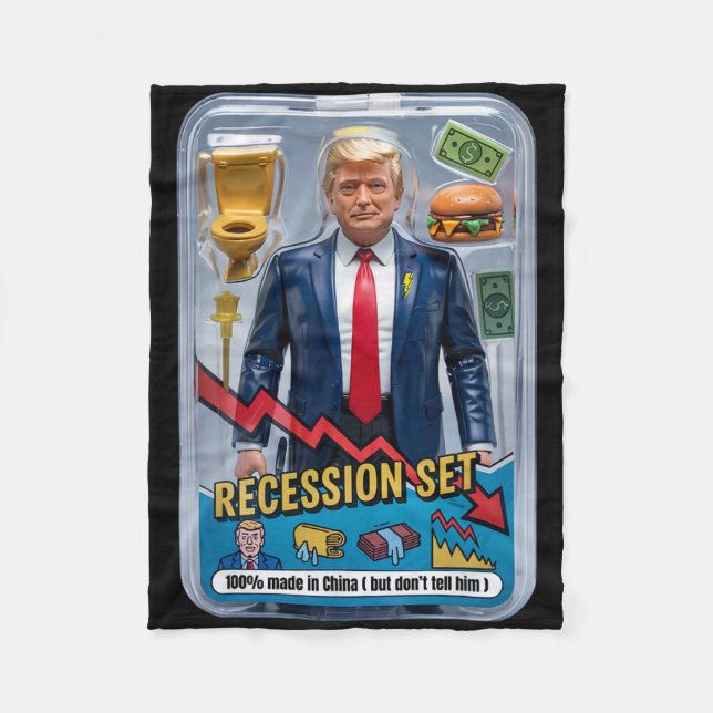 Couverture Polaire Trump Satire Survié Récession Box Set Action Fig (Devant)