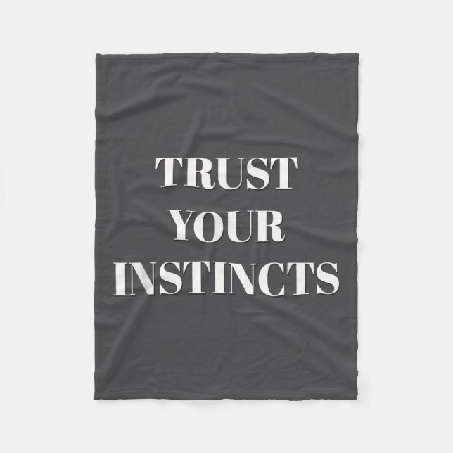 Couverture Polaire Trust Your Instincts Motivational  (Devant)
