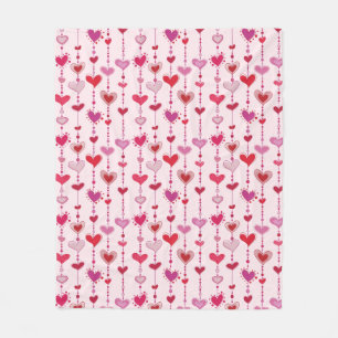 Couverture Polaire Tuiles de coeur