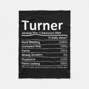 Couverture Polaire Turner Rition Anniversaire Drôle Nom Personnalisé
