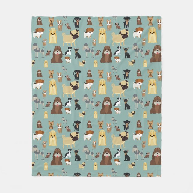 Couverture Polaire turquoise background dopattern (Devant)