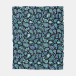 Couverture Polaire Turquoise bleu marguerite