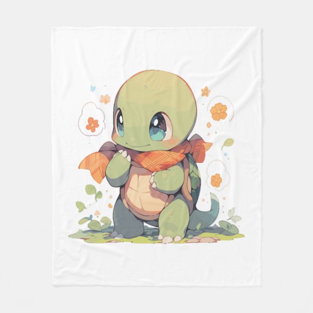 Couverture Polaire Turtle Baby Turtle Turtle Tank Lizard Lizard (Devant)