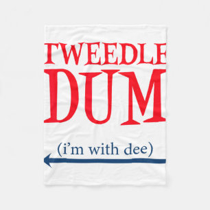 Couverture Polaire Tweedle Dum I'm With Dee - Lazy Couple Halloween C