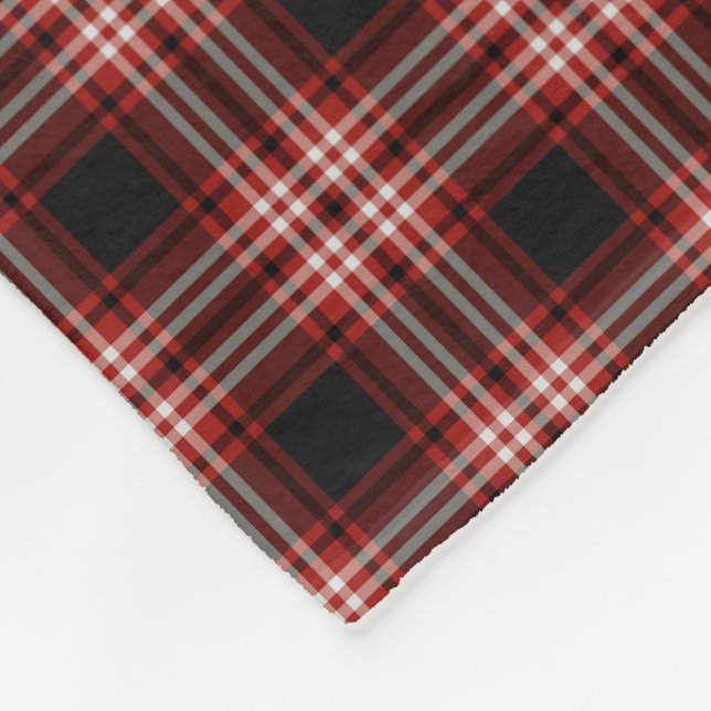 Couverture Polaire Tweedside Scotland District Tartan Fleece Blanche (Coin)
