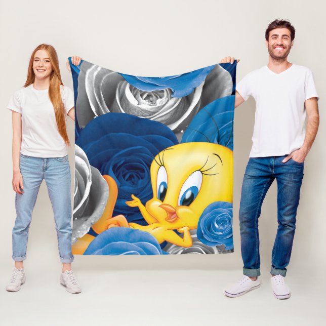 Couverture Polaire TWEETY™ Avec Roses (En situation)