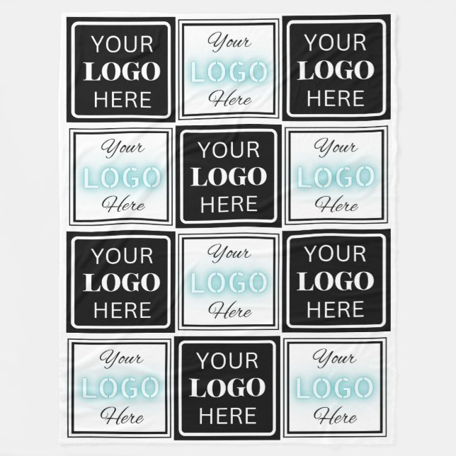 Couverture Polaire Two Logos Event White Simple Backdrop (Devant)