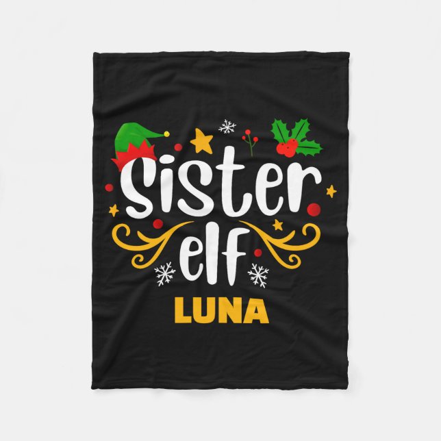 Couverture Polaire Tygraphy Sister Elf Fun Family Matching  (Devant)