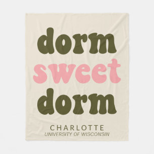 Couverture Polaire Typographie audacieuse Diplôme personnalisé Dorm