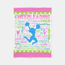 Couverture Polaire Typographie Cheerleading en pastel de mots