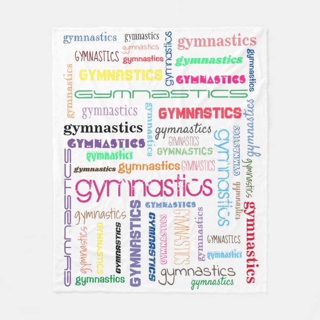 Couverture Polaire Typographie de la gymnastique (Devant)