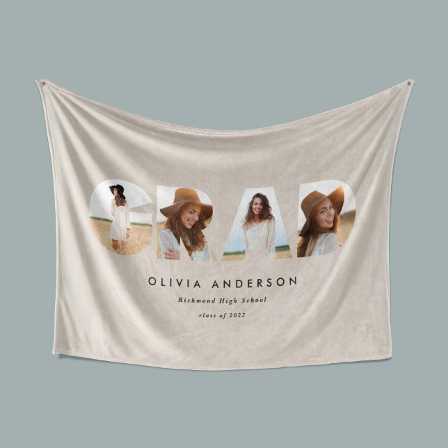 Couverture Polaire Typographie géométrique moderne diplôme d'arc phot (Créateur téléchargé)