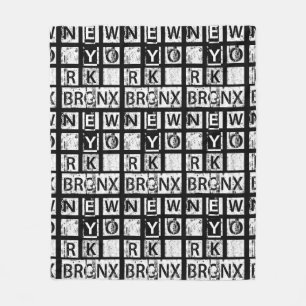 Couverture Polaire Typographie grunge de Bronx New York