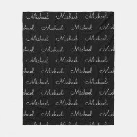 Typographie modèle Remplacez votre nom Noir