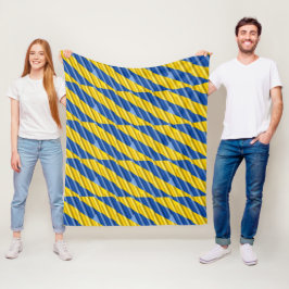 Couverture Polaire Ukraine bleue et jaune Inspirations Paix pas de gu