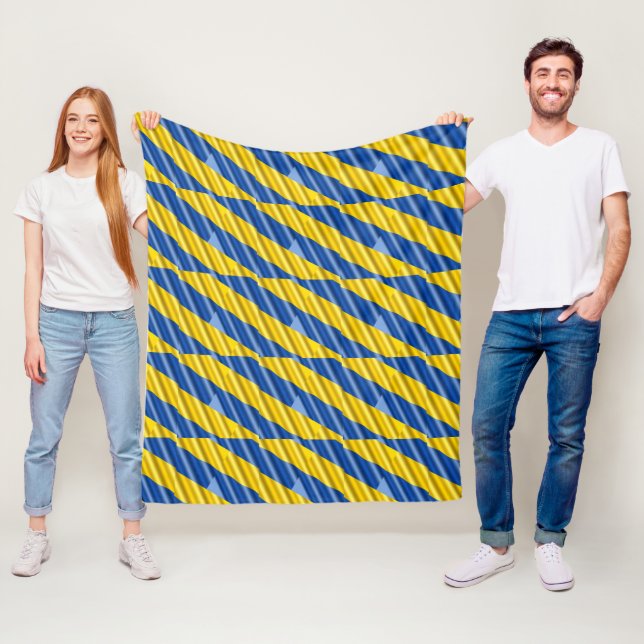 Couverture Polaire Ukraine bleue et jaune Inspirations Paix pas de gu (En situation)
