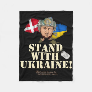 Couverture Polaire Ukraine Danemark Drapeaux Slogan Soutenez l'Ukrain