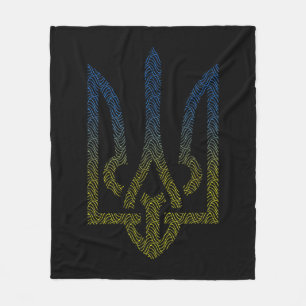Couverture Polaire Ukraine Drapeau Et Trident Ukraine