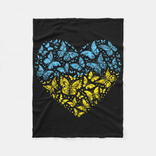 Couverture Polaire Ukraine Heart Butterflies Ukrainiennes Femmes Fill