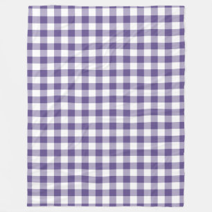 Couverture Polaire Ultra violet violet En vichy Motif