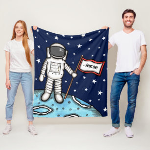 Couverture Polaire Un astronaute spatial personnalisé Cosmonaut Fleec