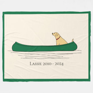 Couverture Polaire Un chien et son canoë