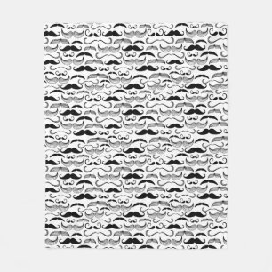 Couverture Polaire Un club des messieurs. Motif 2 de moustache