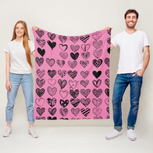 Couverture Polaire Un coeur noir adorable, un cri de paille, une pièc