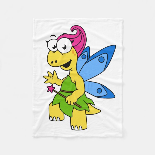 Couverture Polaire Un Dessin Fairysaur Dinosaur. (Devant)