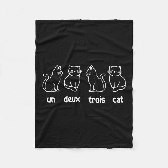 Couverture Polaire Un Deux Trois Cat - Propriétaire Français Amoureux (Devant)