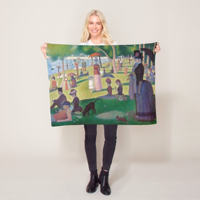 Couverture Polaire Un dimanche après-midi à La Grande Jatte, Seurat (En situation)