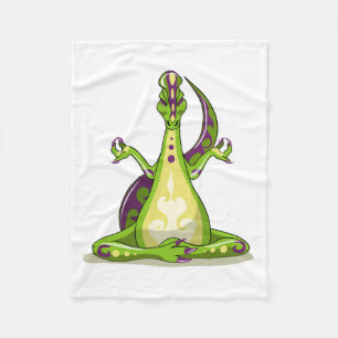 Couverture Polaire Un Dinosaure Iguanodon Qui Fait Du Yoga.
