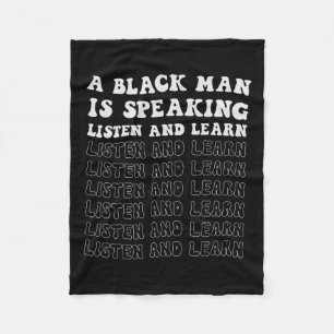 Couverture Polaire Un Homme Noir Parle Écoutez Et Apprenez Le Noir So