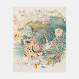 Couverture Polaire Un léopard derrière la coutume du buisson