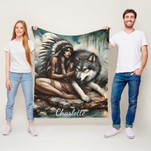 Couverture Polaire Un lien tranquille entre un Indien et un loup