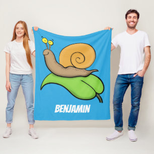 Couverture Polaire Un mignon escargot heureux sur l'illustration de l