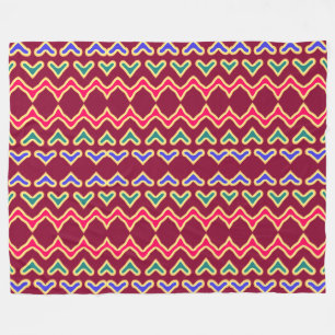 Couverture Polaire Un motif d'impression en tissu multicolore dynamiq