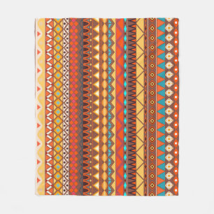 Couverture Polaire Un motif sans couture ethnique tribale coloré.