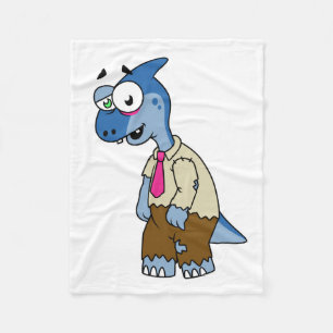 Couverture Polaire Un Parasaurolophus Caricaturé En Zombie.