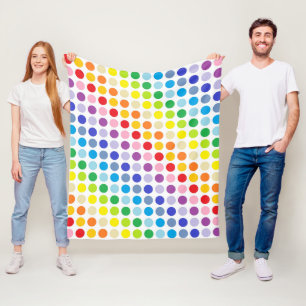 Couverture Polaire Un plus large pois d'arc-en-ciel de spectre