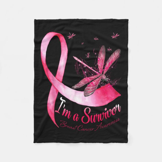 Couverture Polaire Un survivant Dragonfly Sensibilisation au cancer d (Devant)