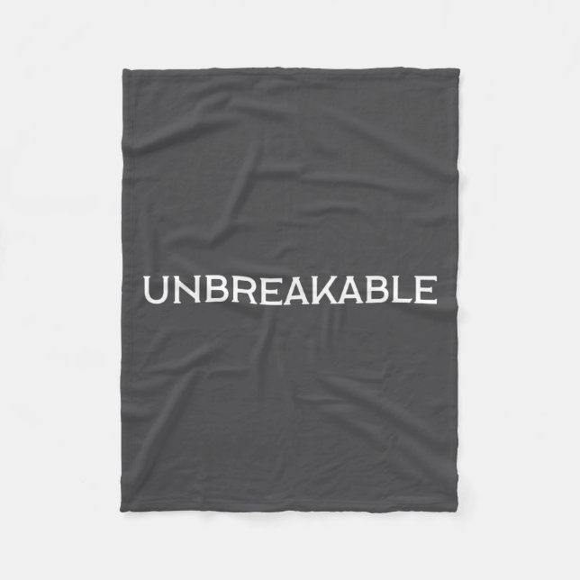 Couverture Polaire Unbreakable Insrational Motivational Saying  (Devant)