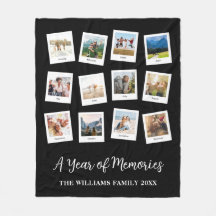 Une année de souvenirs Famille Collage mensuel de