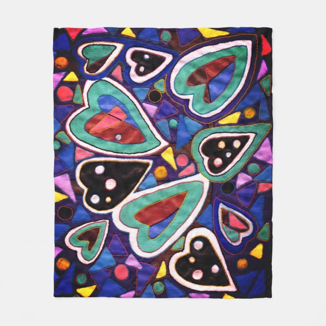 Couverture Polaire Une collection de coeurs (Devant)