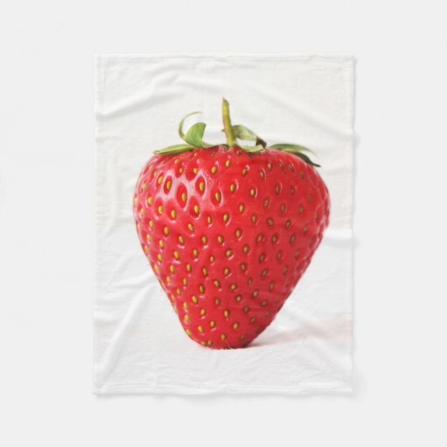 Couverture Polaire Une fraise rouge (Devant)