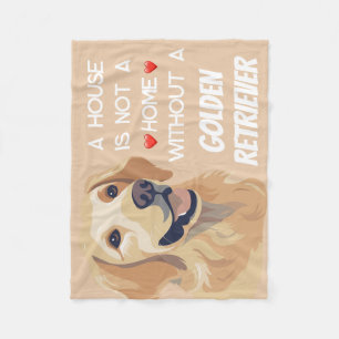 Couverture Polaire Une maison pas une maison Golden Retriever Dog