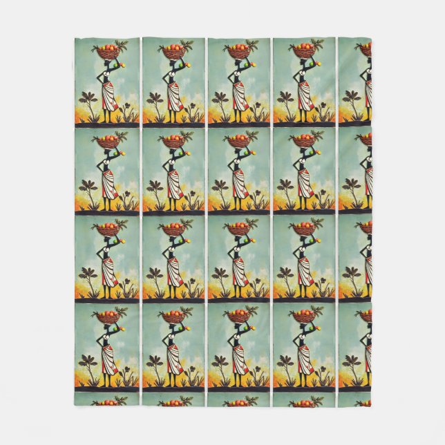 Couverture Polaire Une oeuvre d'art africaine pour représenter une fe (Devant)